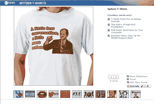 Spitzer T-Shirt on ABC News