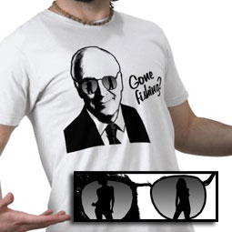 Gone Fishing Dick Cheney Tee Shirt