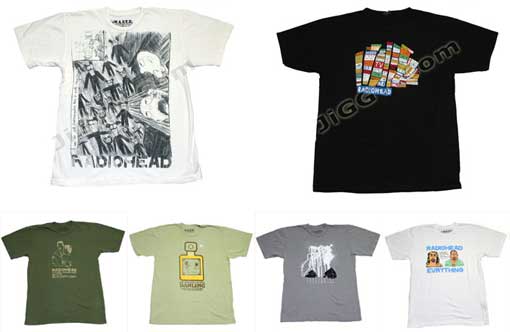 Great Radiohead Tee Shirts