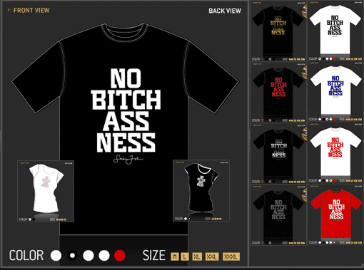 No Bitch Ass Ness T-Shirts from Sean John