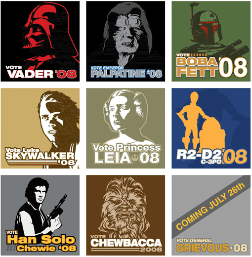 Star Wars Election Center T-Shirts at Zazzle