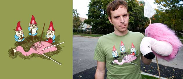 Demise of Mr Flamingo by Adam Weber at Threadless