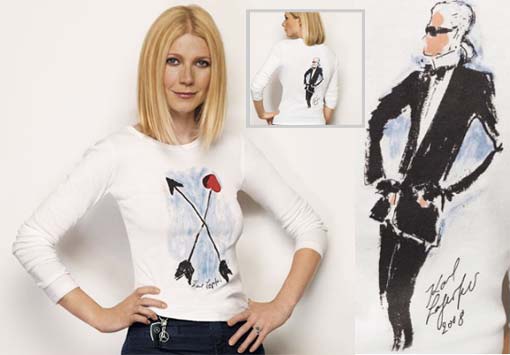 Gwyneth Paltrow Wears Karl Lagerfeld T-Shirt