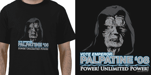 Vote Palpatine T-Shirt at Zazzle