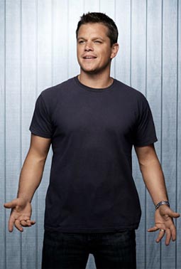 Matt Damon in Plain T-Shirt at EW