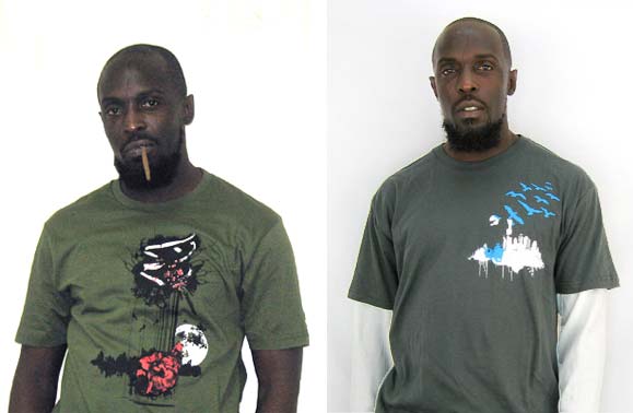 Michael Kenneth Williams (Omar Little) wearing Ten Bills T-Shirts