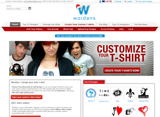 front page of Wordans 