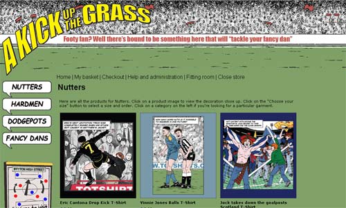 Football Cartoon T-Shirts from A Kick Up the Grass