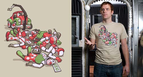 Clown Car Crash T-Shirt by Leon Ryan at Threadless