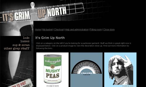 Northern England inspired t-shirts from It's Grim Up North