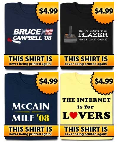 $4.99 T-Shirts at Nerdy Shirts