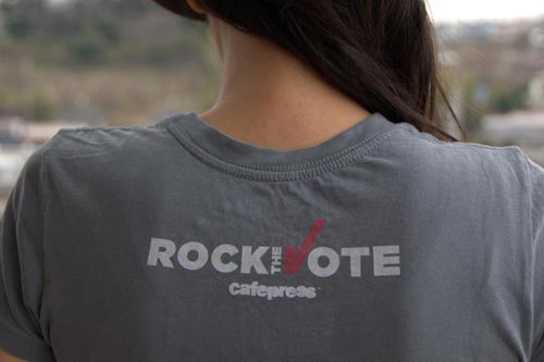 Rock the Vote and Cafepress logos