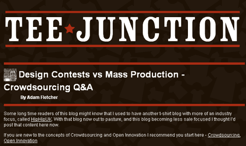 Design Contests vs Mass Production - Crowdsourcing Q&A at Tee Junction