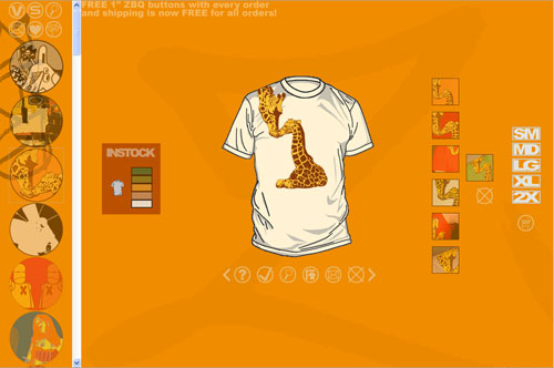 ZBQ Shop Item Page ZBQ displays t-shirts the ZBQ way