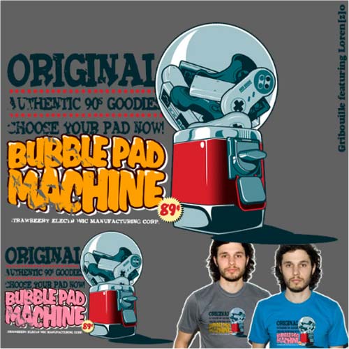 Bubble Pad Machine T-Shirt by Gribouille at LaFraise