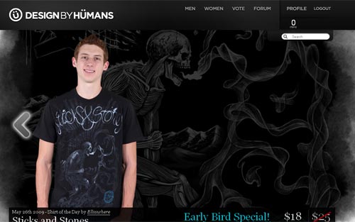 Design by Humans' new site redesign