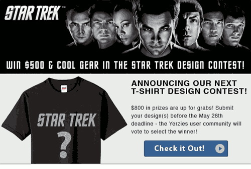 Star Trek T-Shirt Design Contest at Yerzies