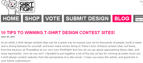 10 Tips To Winning T-shirt Design Contest Sites!