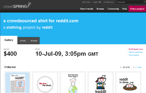 Design a Reddit T-Shirt and submit it at CrowdSPRING