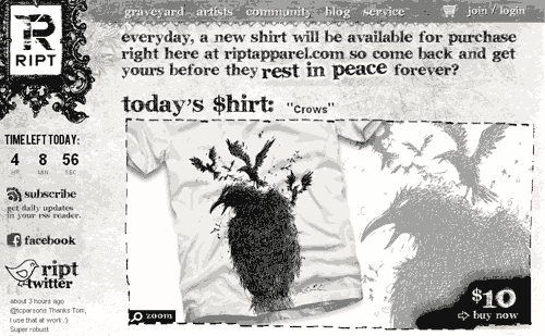 New One Day One T-Shirt Web Site