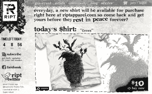 RIPT New One Day One T-Shirt Web Site