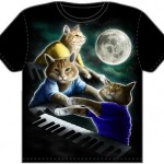 Three Keyboard Cats T-Shirt at Threadless