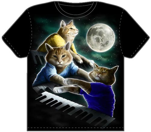 Three Keyboard Cat Moon by Oxen at Threadless