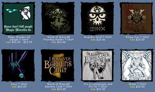 $10 T-Shirts in the JiNX sale