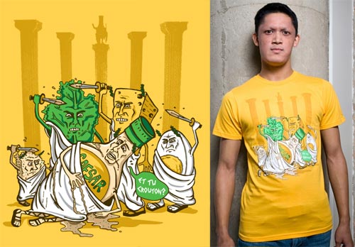  Et Tu, Crouton? (The Assassination of Caesar Dressing) by Ben Douglass  at Threadless