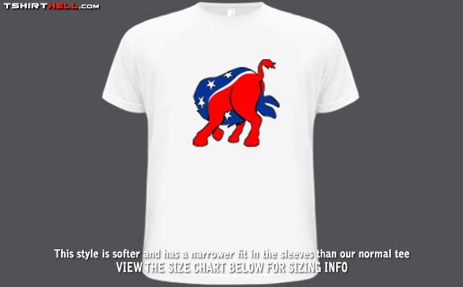 Democratic Donkey (Head up its ass) T-Shirt at T-Shirt Hell