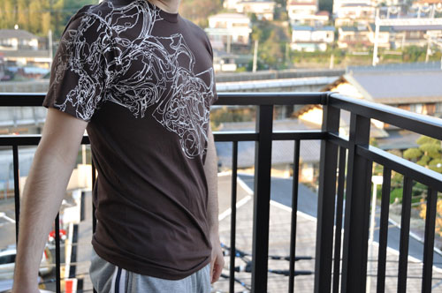 Print over the sleeve and the seams of Ootline T-Shirt at Hypnic