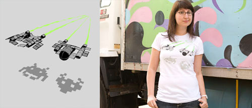 They're Real (Space Invader Tee) by Jean Salamin They're Real T-Shirt by Jean Salamin at Threadless