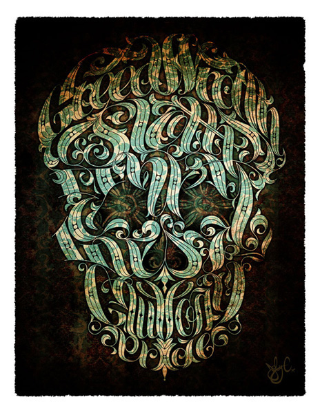 7 Sins Skull print by Joby Cummings