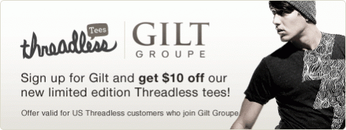 $10 off at Gilt with Threadless Collaboration