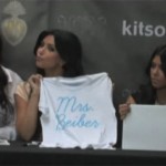 Kim Kardashian and her Mrs. Beiber t-shirt