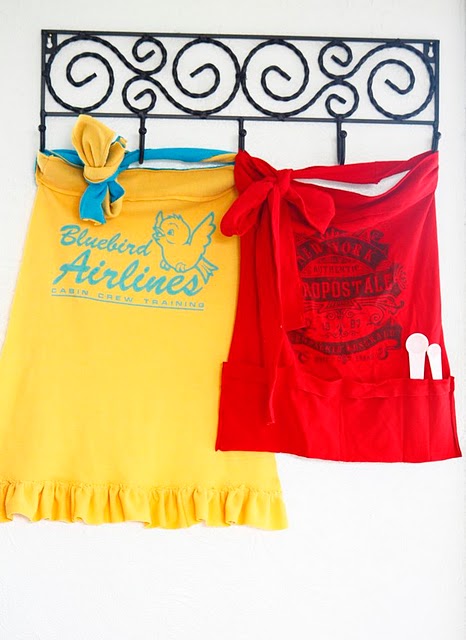 Turn your old t-shirts into aprons