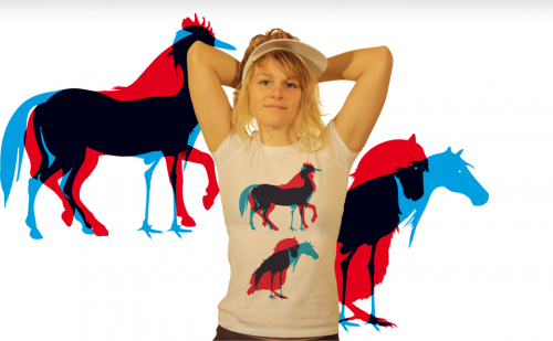 Birdhorse T-Shirt by kndll