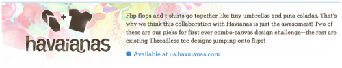 Threadless designs on Havianas Flip-Flops