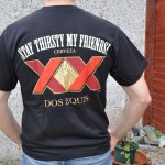 Dos Equis Stay Thirsty Black Graphic T-Shirt