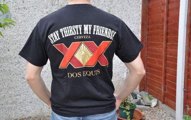 Dos Equis Stay Thirsty Black Graphic T-Shirt