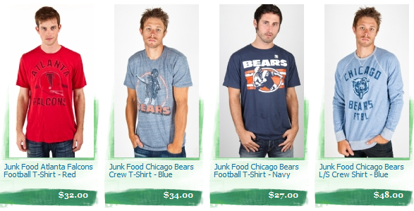25% Off Junk Food Vintage NFL T-Shirts at Anonymous LA