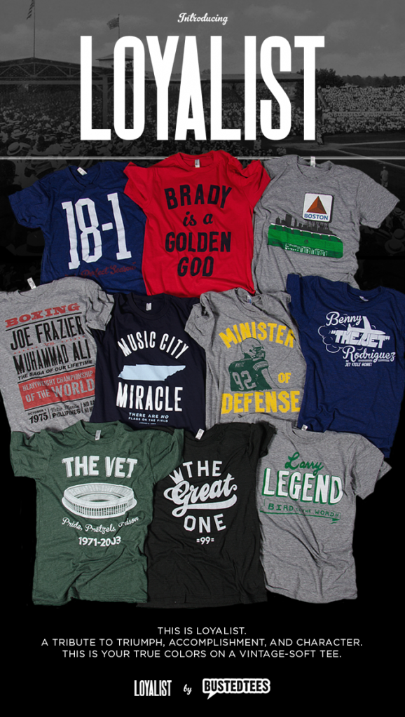 Loyalist by Busted Tees: Stylish Tees for Sports Fans