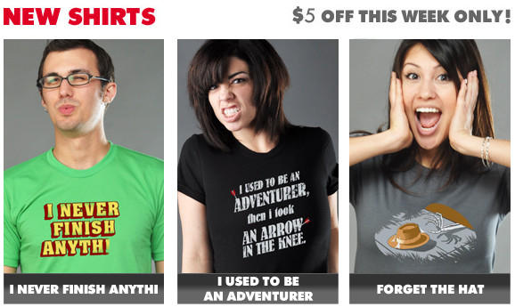 $5 off new Snorg Tees