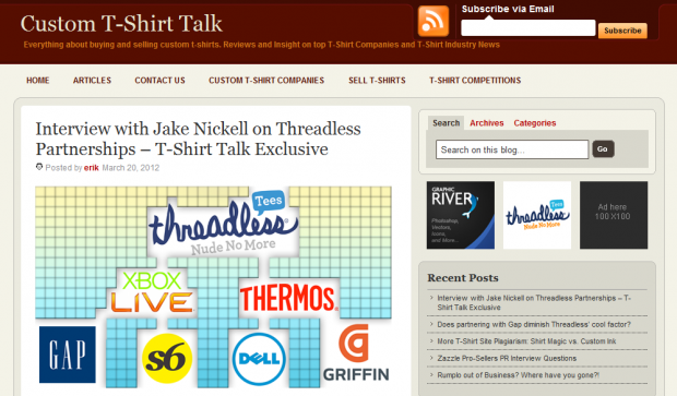 Jake Nickell interview on Custom T-Shirt Talk