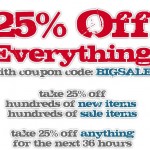 25 Percent off everything at Anonymous LA