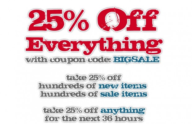 25 Percent off everything at Anonymous LA