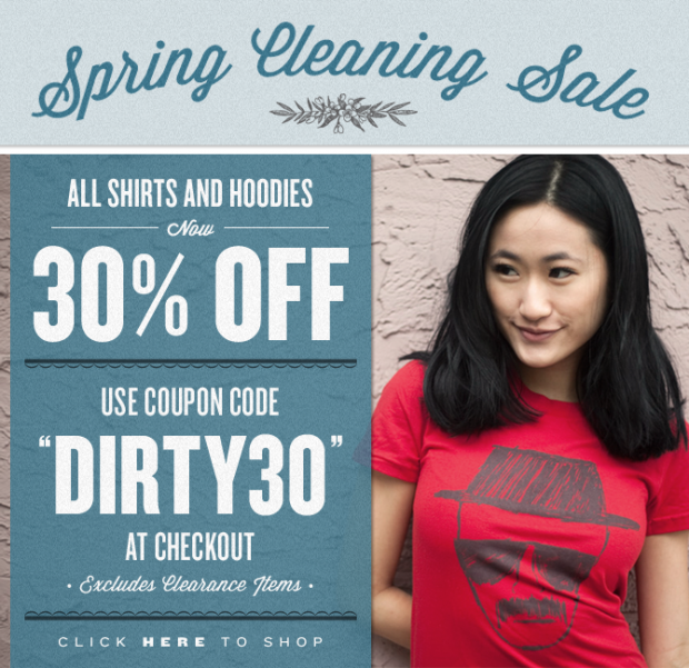 Busted Tees Spring Cleaing Sale