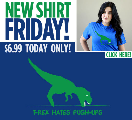 T-REX HATES PUSH-UPS T-SHIRT