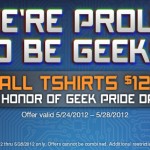 $12 T-Shirts in Tshirt Laundry Geek Pride Sale