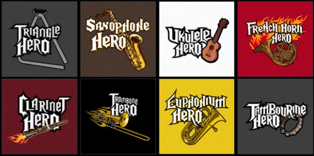 Guitar Hero Parodies from T-Shirt Hell